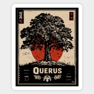 Querus Oak Tree - Dark Academia Liminal Forest Print Sticker
